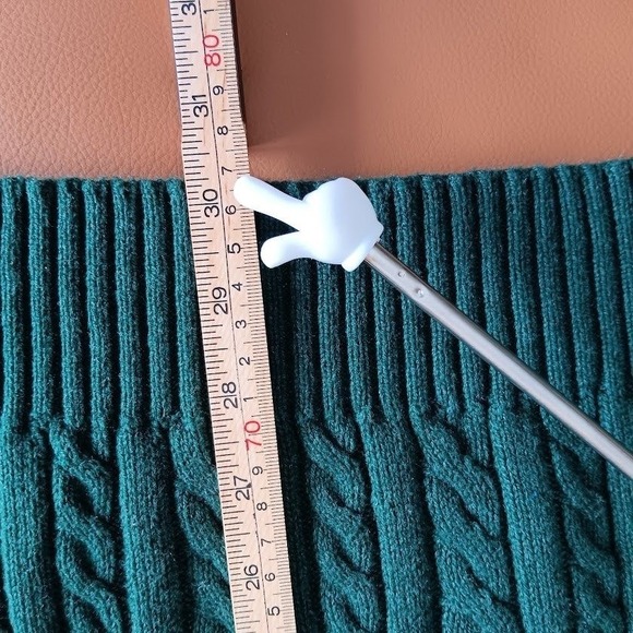 IZOD Men's Green Cable Knit Quarter Zip Sweater Size 2XL Preppy, Business Casual - Picture 9 of 10